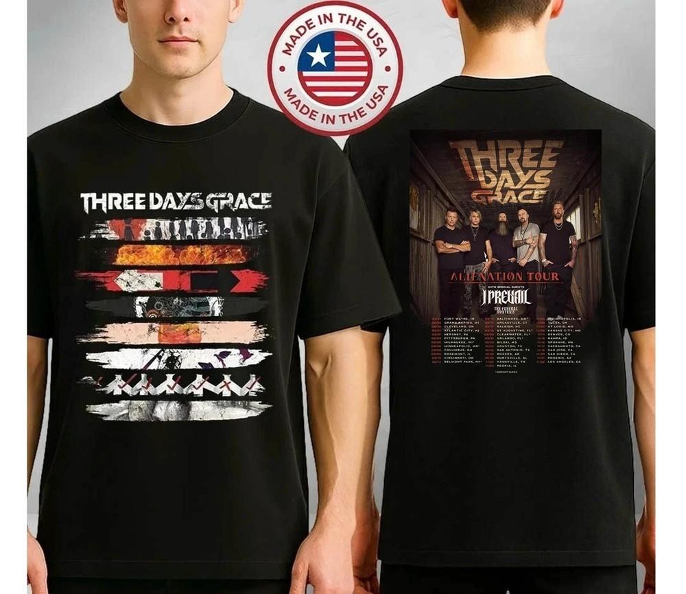 Fastship 3 Days Grace 2026 Album Stripe Tour Inspired TShirt Unisex T-Shirt XXL