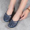 Nouveau modèle de chaussures simples perforées respirantes pour femmes, talon plat, style décontracté et relax