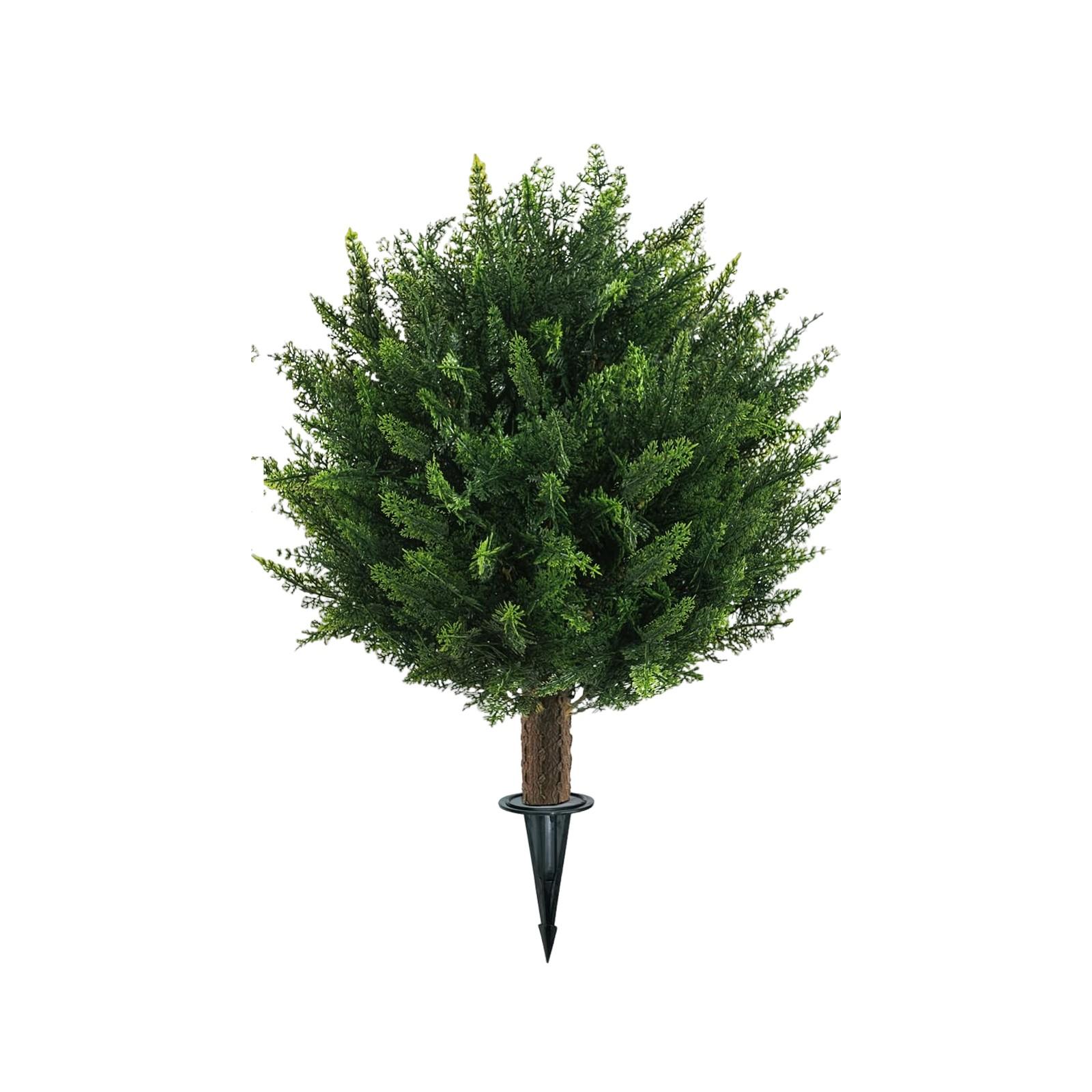 

Искусственные топиарные растения для улицы с шипами, 2 шт. искусственных кустов кедра, устойчивых к ультрафиолетовому излучению, для декора крыльца One Size