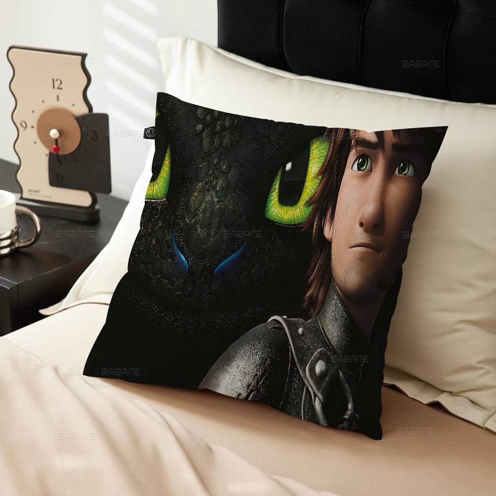 How To T-Train Your D-Dragon Cushion Cover Decorative Pillow Sofa Home Decor Case Pillow Cases