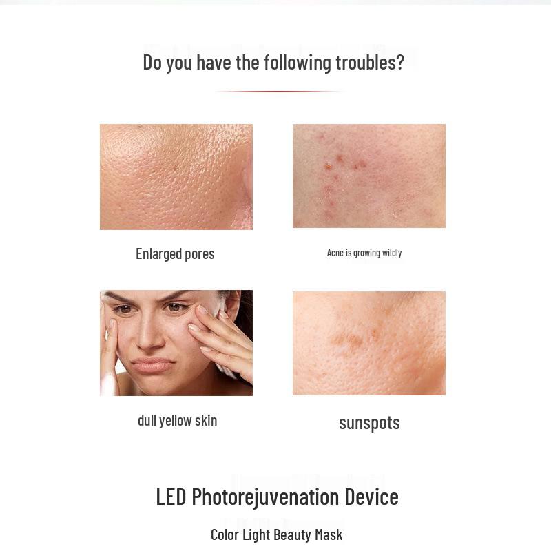 LED Facial Rejuvenation Device: Light & Vibration Therapy Mask for Skin Tightening