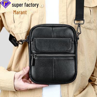 Borsa a tracolla messenger da uomo Marant in pelle premium - Pelle bovina di alta qualità Borsa da uomo per telefono e di tendenza