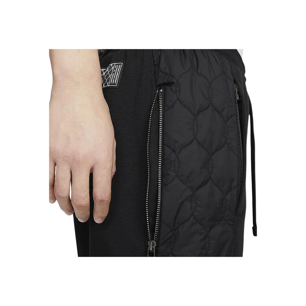 Nike Standard Issue Solid Color Quick-Dry Fleece Panel Casual Tapered Knit Sports Pants Men Bottoms Black FN2671010