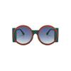 FEYE Round Two-Color Sunglasses for Men and Women Retro Fashion Glasses Outdoor Hip-Hop Travel Beach Decorative Glasses