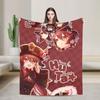 Anime game Genshin Impact Blankets Camping Flannel Bedding Throws For Bedroom Warm Soft Design Quality Bedspread Gift Idea