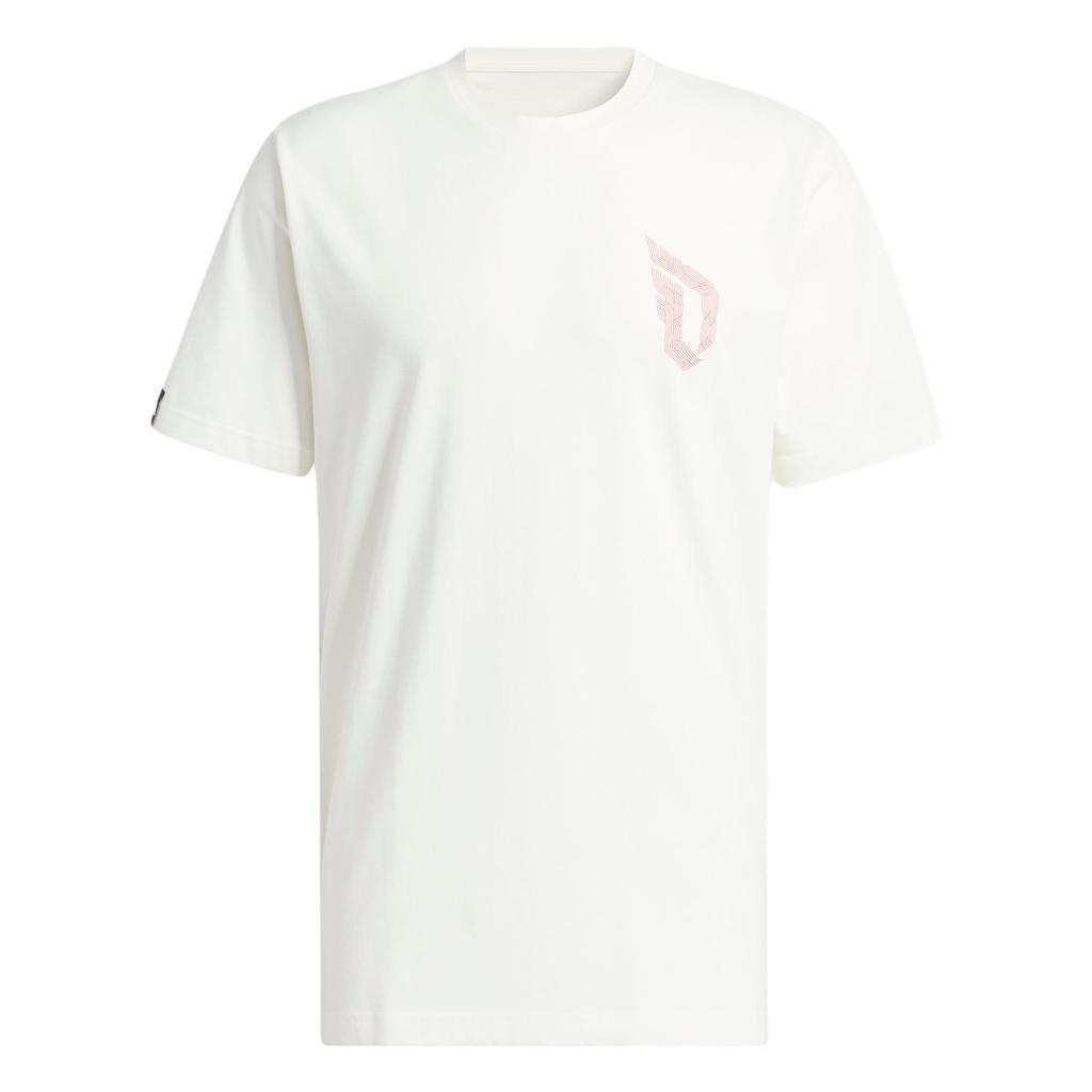 Adidas Damian Lillard Graphic Tee Men Tops Jade-White II7790
