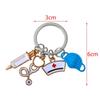 Keychain Set Men And Women Are Suitable For Quirky Style Nurse Doctor Mask Syringe Multi Color Pendant Accessories