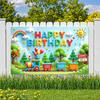 Outdoor Party Decoration Outdoor Scenery Event Backdrop Colorful Banner Sunshine Graphics Children's Birthday Decor For Kids