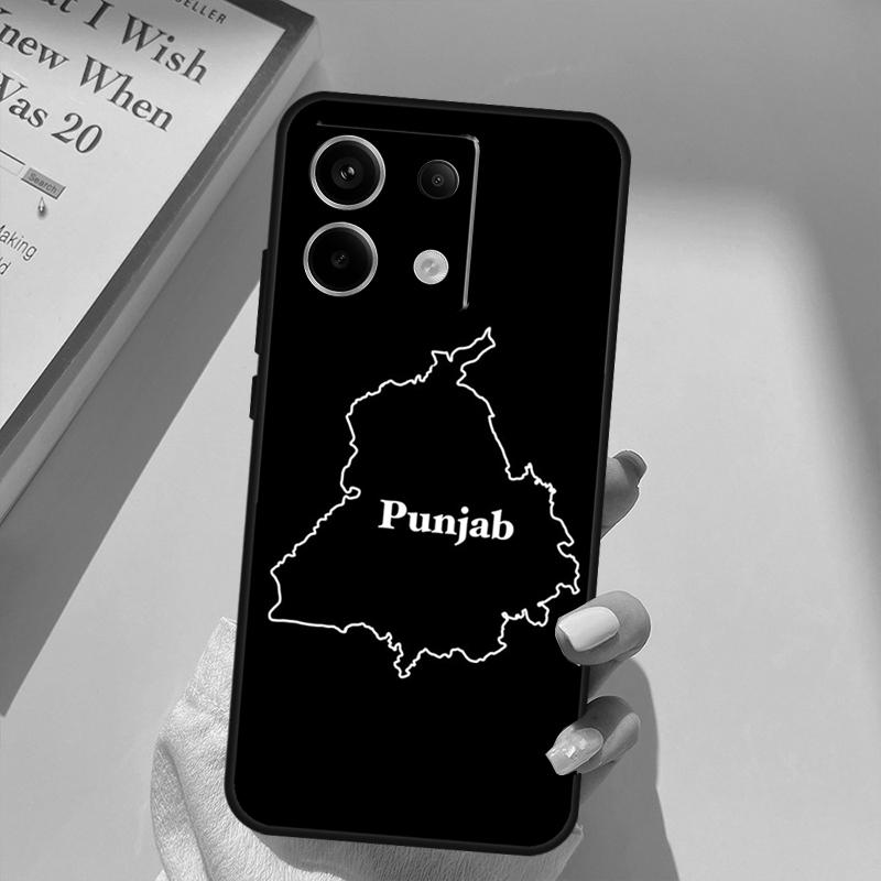 Punjab Map Outline Funda For Xiaomi Redmi Note 14 13 10 11 12 15 Pro Plus Case For Redmi 15 14C 12C 10C 13C 15C