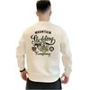 Men's European Trendy Printed Round Neck Hoodie - Slim-Fit Versatile Autumn/Winter Top