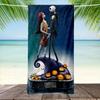 Asciugamano da Spiaggia Teschio Horror Asciugamano da Bagno Halloween per Adulti Asciugamano da Bagno Asciugatura Rapida Europeo e Americano Asciugamano da Spiaggia Assorbente Halloween