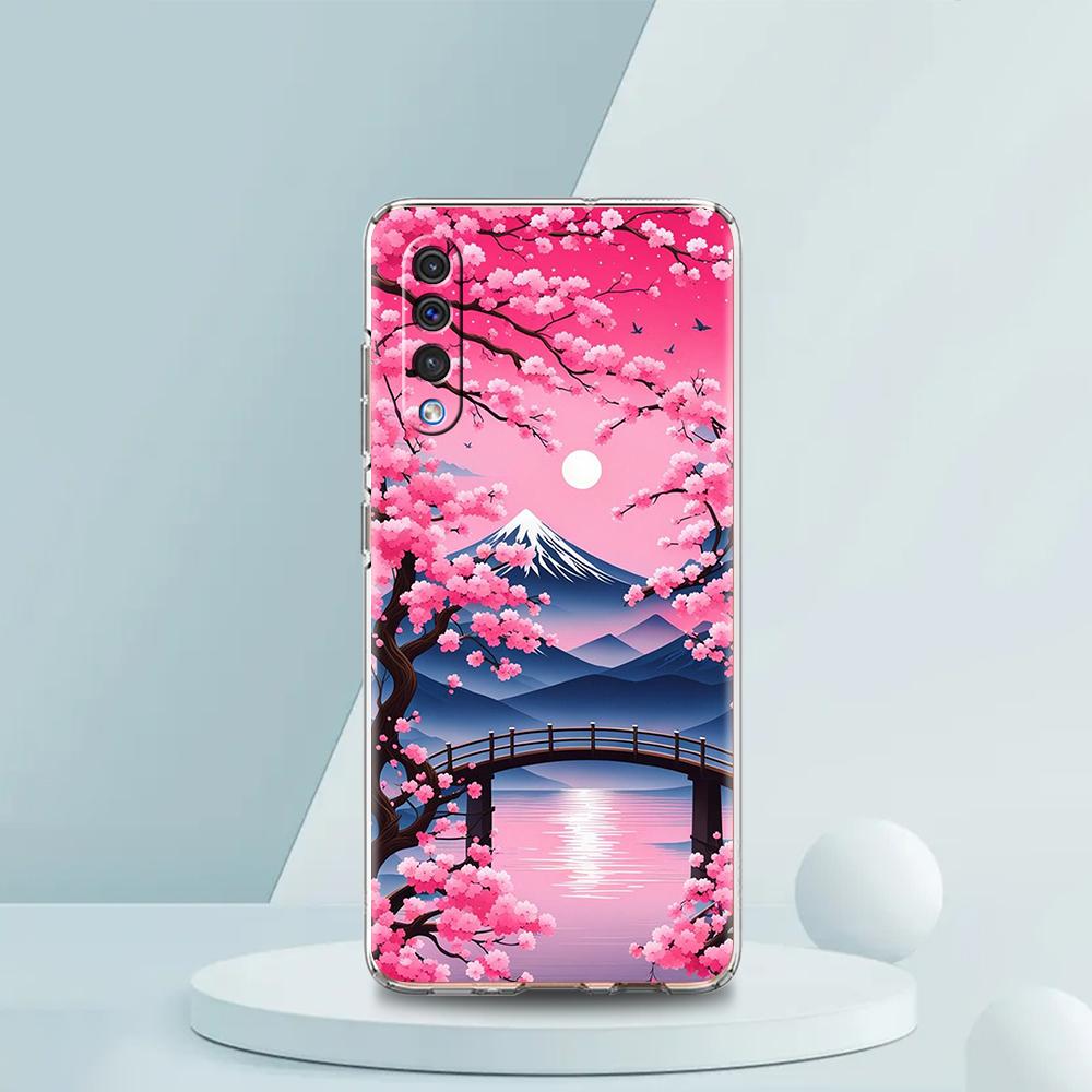 

Pink Spring Cherry Blossoms Transparent Phone Case for Samsung Galaxy A12 A50 A52 A70 A40 A10 A20 A30 A02 A03S A04 Silicon Shell Samsung A40