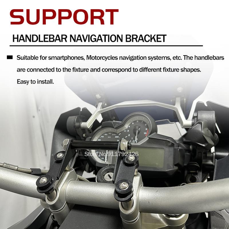 For BMW R1200GS OC 2004-2012 R1250GS Adventure 2013-2023 R1200 GS LC Motorcycle Phone Navigation Holder Bracket Shockproof Stand