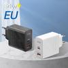 50W Dual-Port Charger, Compatible with Samsung, Huawei, and Apple Phones, PD Fast Charging Adapter for EU/US/UK Standards.
