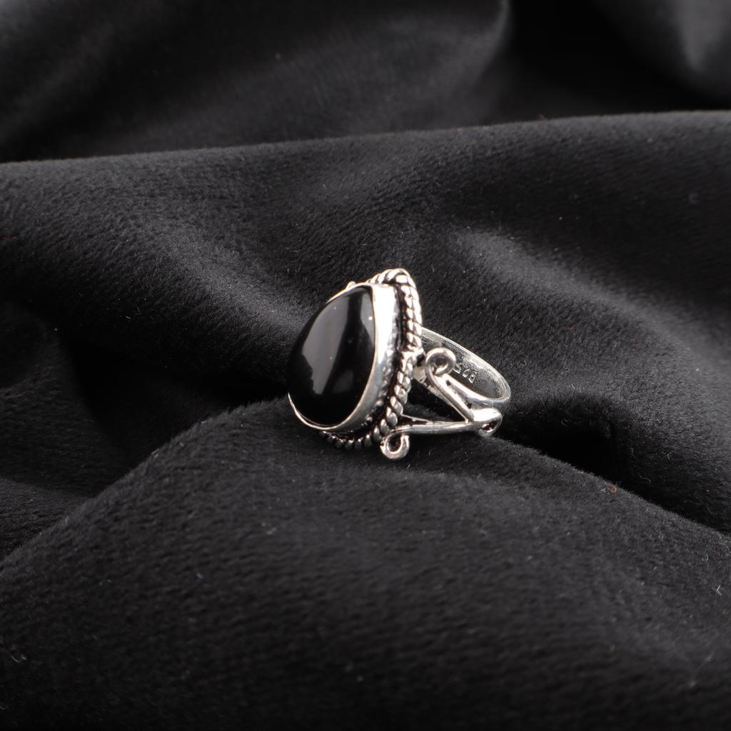 Black Tourmaline Ring Gemstone Jewelry, 925 Solid Sterling Silver Ring, Handmade Amazing Ring Jewelry For Wedding Gift