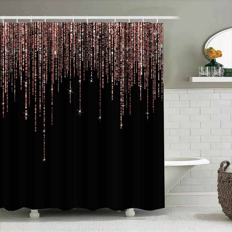 Blue Shower Curtain With Jellyfish Pattern Bathroom Decor For Home Bathrooms Modern Waterproof Fabric Shower Curtains Decoration