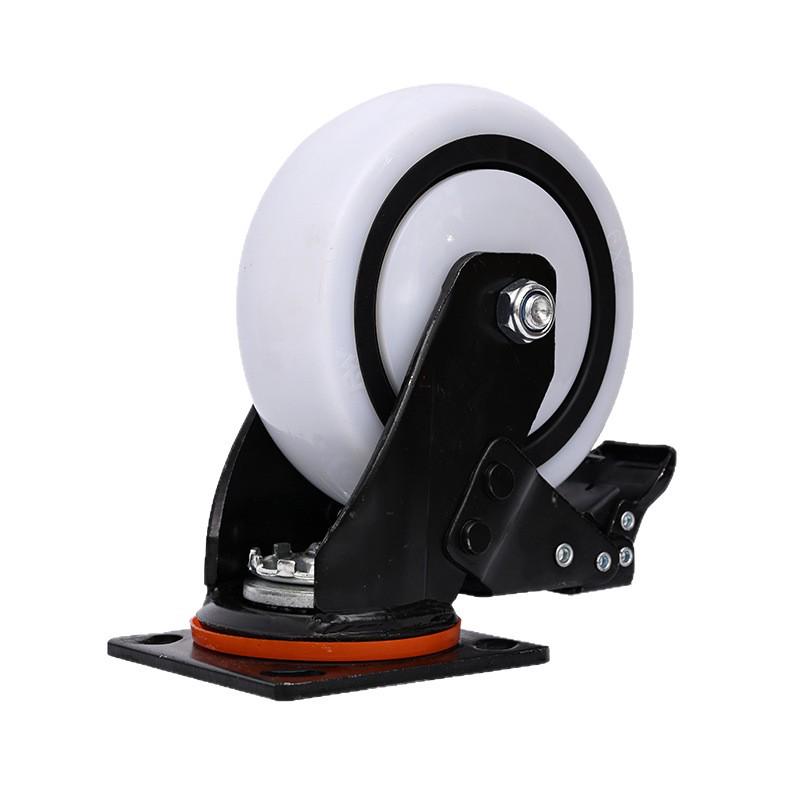 Handcart Heavy-Duty Directional Swivel Brake Nylon Caster Wheel (4/5/6/8 Inch)