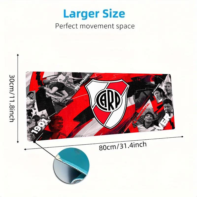 River Plate Mouse Pad, Large Gaming Desk Mat, Non-slip XXL Mousepad for Laptop & Tablet, Mini PC Playmat with Stitched Edges