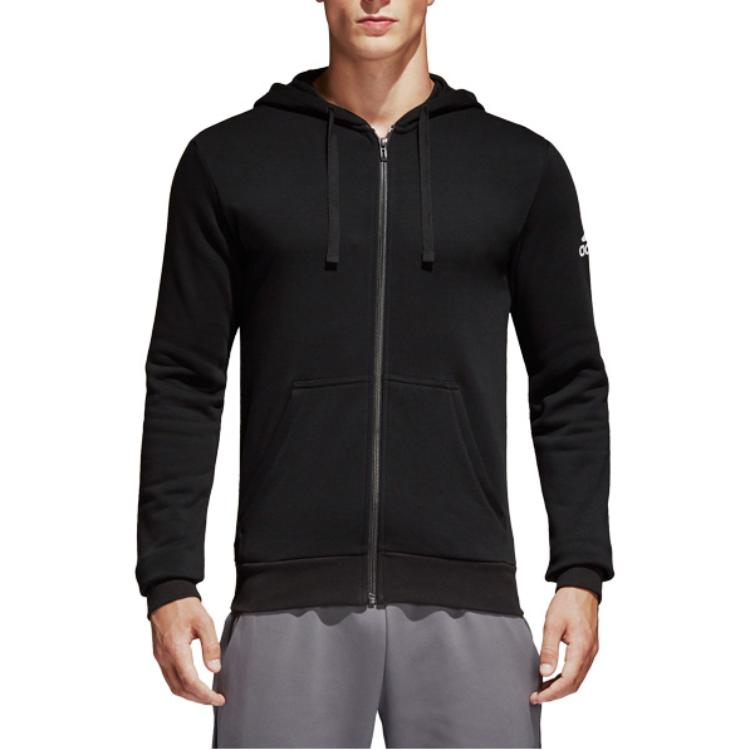 adidas Jackets Men's Black Hooded Moderate Other BK3717