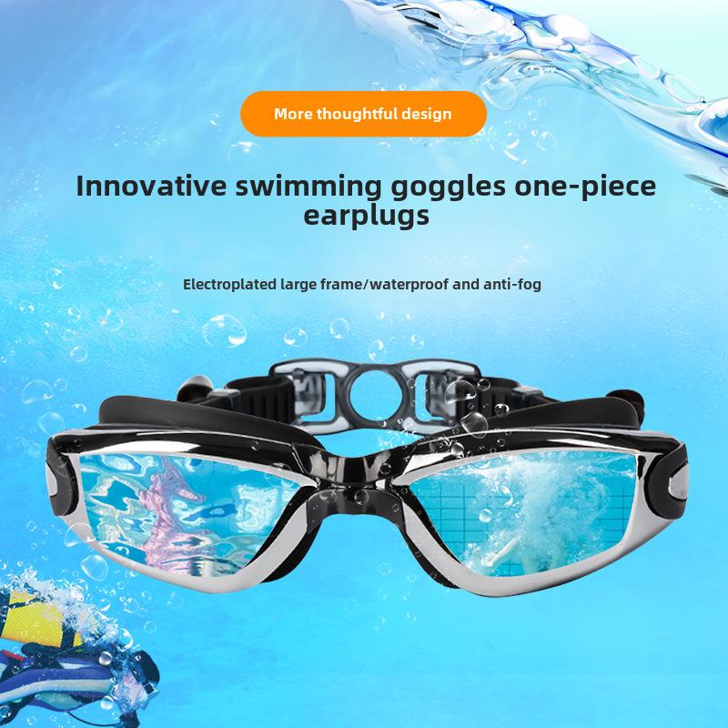 Antibeschlag-Schwimmbrille für Myopie-Rennen aus Silikon für Erwachsene