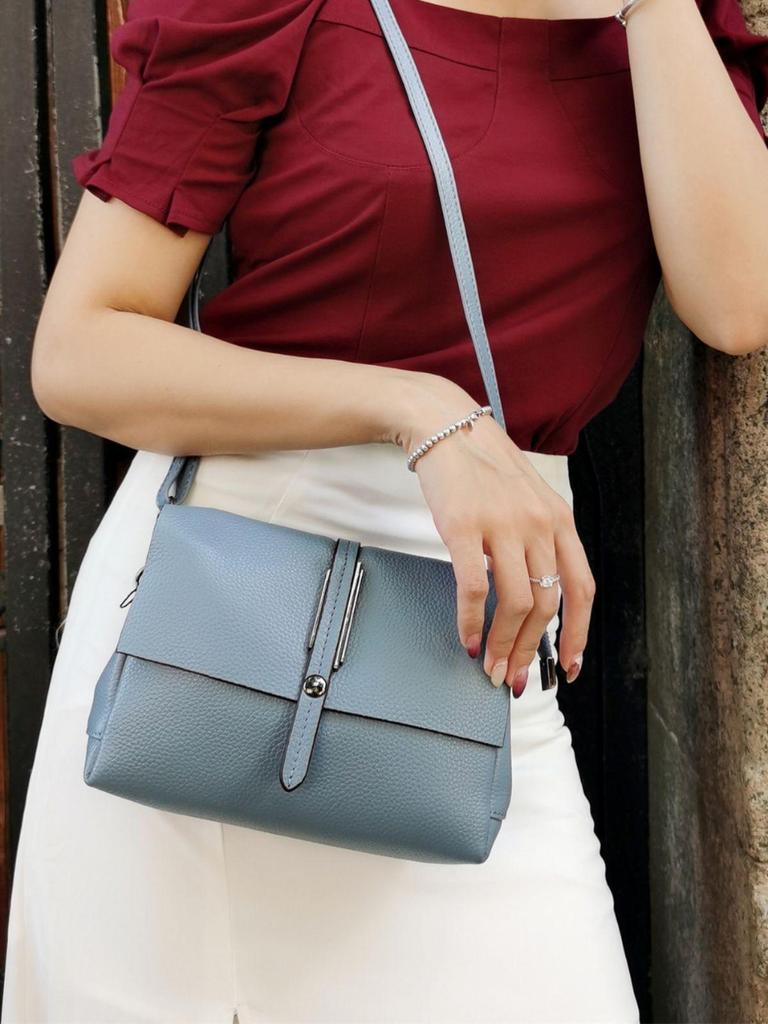 Sac à Bandoulière en Cuir Véritable Style Coréen pour Femme - Sac Décontracté en Cuir de Vache Grande Capacité