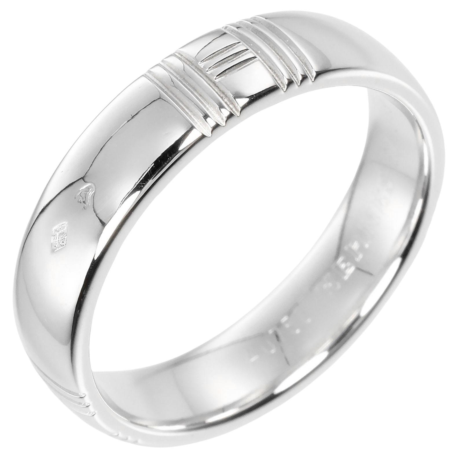 

HERMES Alliance Kelly Ring 0.2 band K18 white gold #7.8(US Size) 7g Women Used