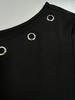 Asymmetrical Hollow-Out One-Shoulder Long-Sleeved Top for Women's Nightclub Fashion