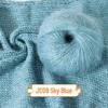 Blue Tear Spray Mohair Yarn: Gold-Thread Starry Sky Series for Chunky Knit Scarves