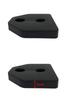 Negus Compatible Subaru Door Striker Cover Stopper Cover Carbon Black