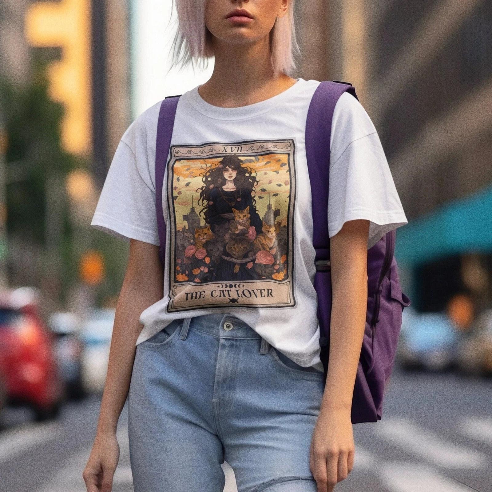 The Cat Lover Tarot Card Shirt 2XL