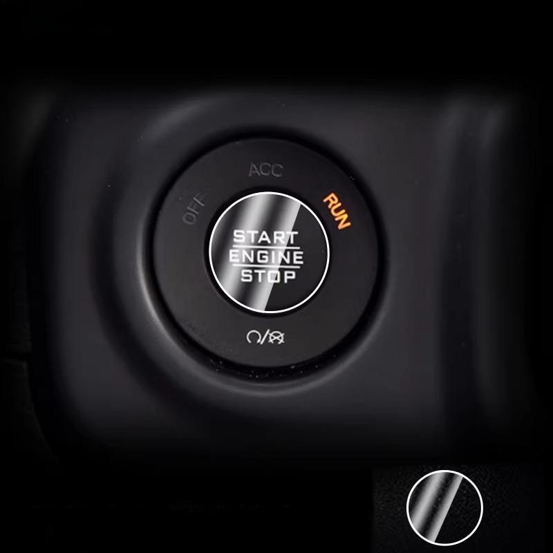For Jeep Compass/Grand Commander/Cherokee/Wrangler/Grand Cherokee 2017- Car One-click Start Button Film TPU Protective Film