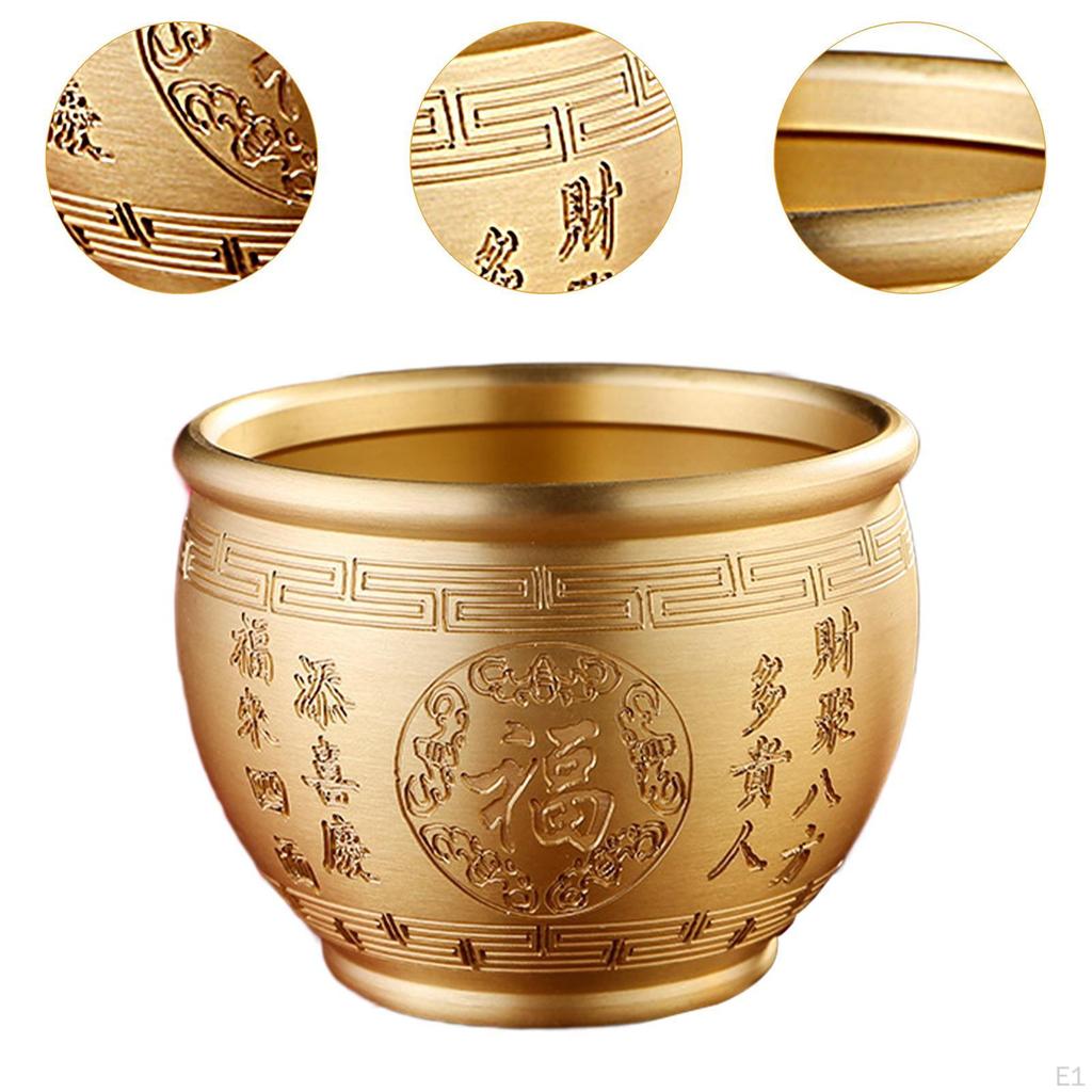 Chinese Money Attraction Bowl Home Accent Cornucopia Feng Shui Item for Office Space