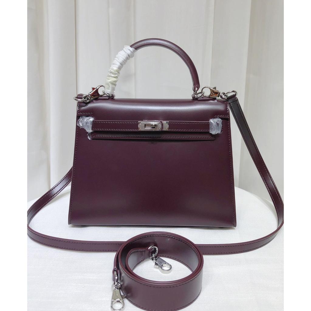 High-end Quality Bag Second-generation Leather Box Cowhide Wide Shoulder Strap Commuter Handbag Single Shoulder Messenger Bag