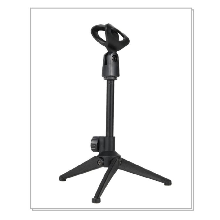 Foldable Microphone Stand Tripod Holder With Stable Base Supports 1.5kg Weight For Professional Voice Recording