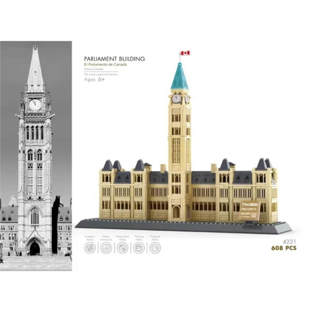 MOC World Famous Architecture Edifice Opera House Building Blocks Villa Savoye Bridge Tower Toy Children Birthday Christmas Gift