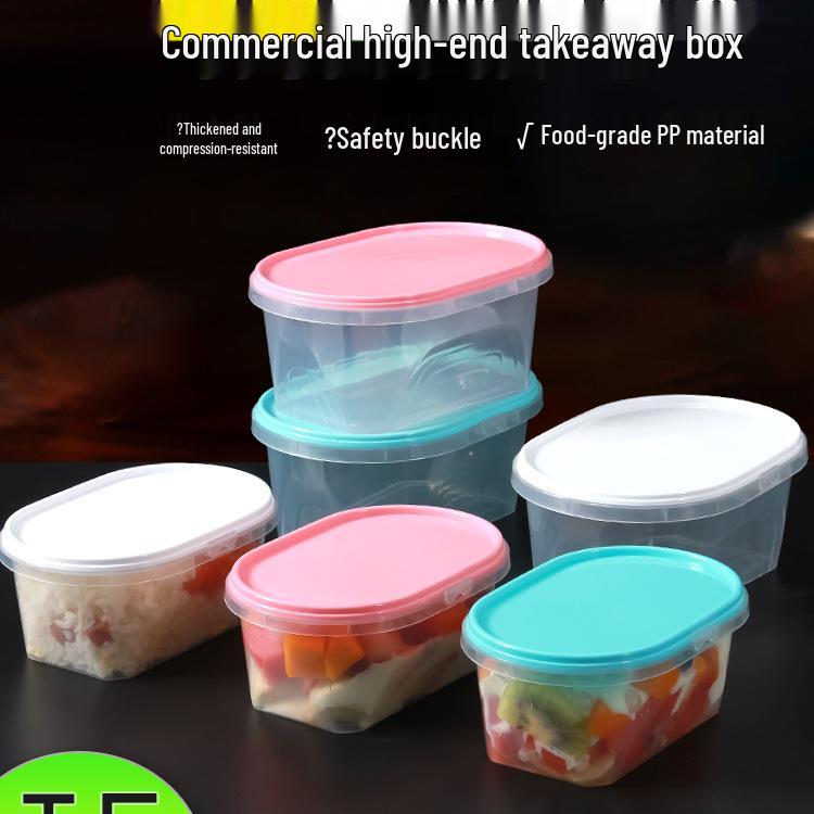 

Oval Disposable Fruit Salad Takeaway Bowl with Lockable Lid White 550ml - 5 sets