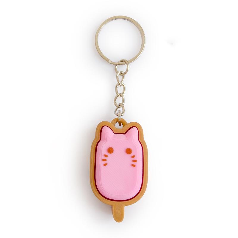 

3D Printed Cute Ice Cream Clicker Keychain Bag Pendant Decompression Toy For Stress Relief , Anxiety & Adhd, Gift For Kids A1