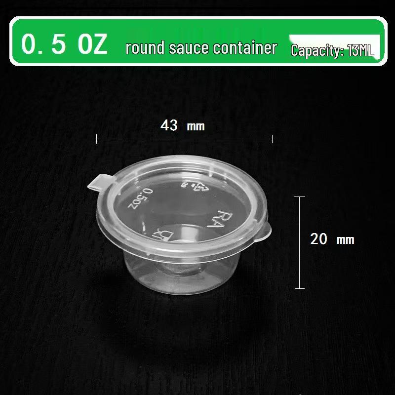 2oz Hong Kong Style Rectangular Chili Oil Slime Sauce Cup - Disposable Seasoning Dish