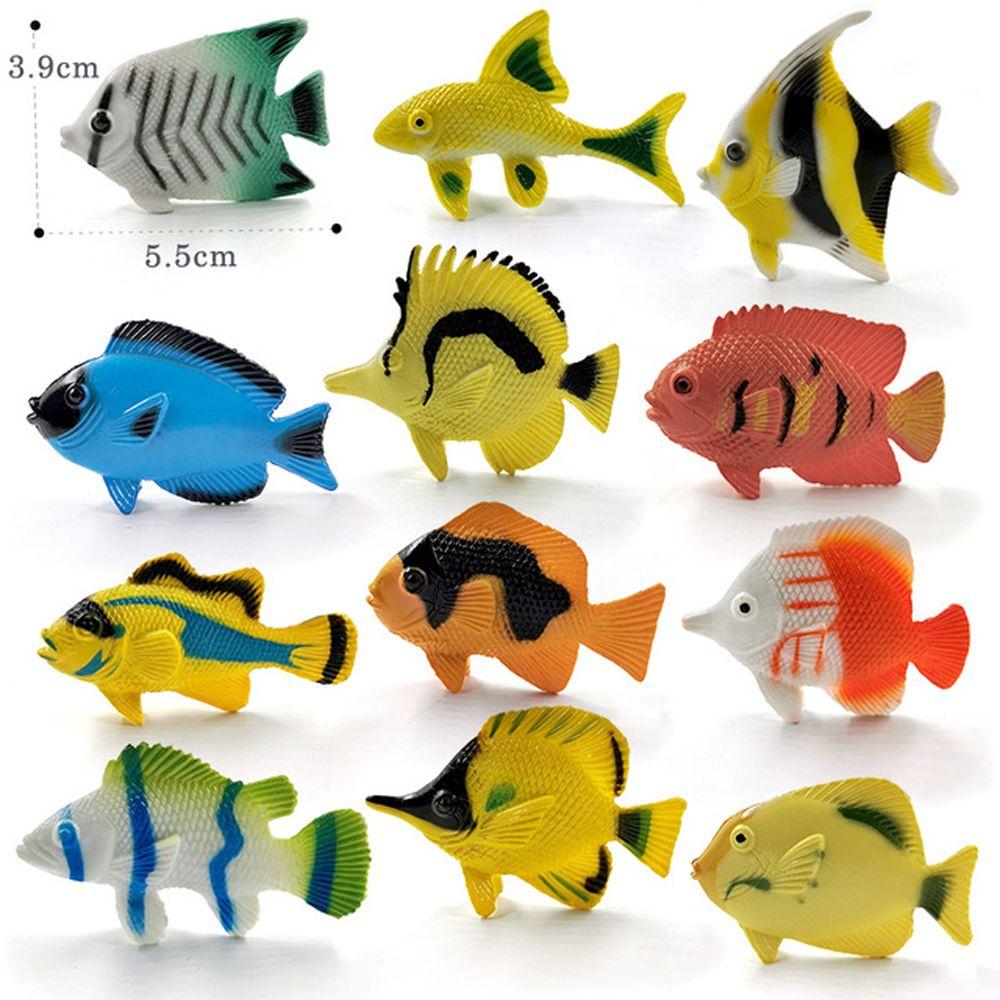 Animals Kids cobee Plastic Fish Playset Girls 12 Pieces Tropical Fish
