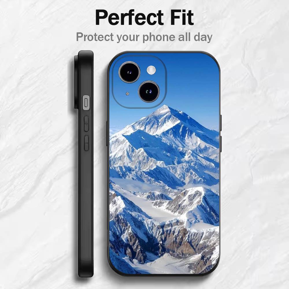 Sacred Mount Everest   Phone Case For 17 16 15 14 13 12 11 Mini XS XR X 6S 6 Pro Max Plus Black Soft Cover