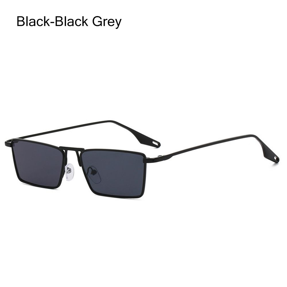 Прямоугольные солнцезащитные очки Металлическая оправа Панк Солнцезащитные очки Хип-хоп — фото 19