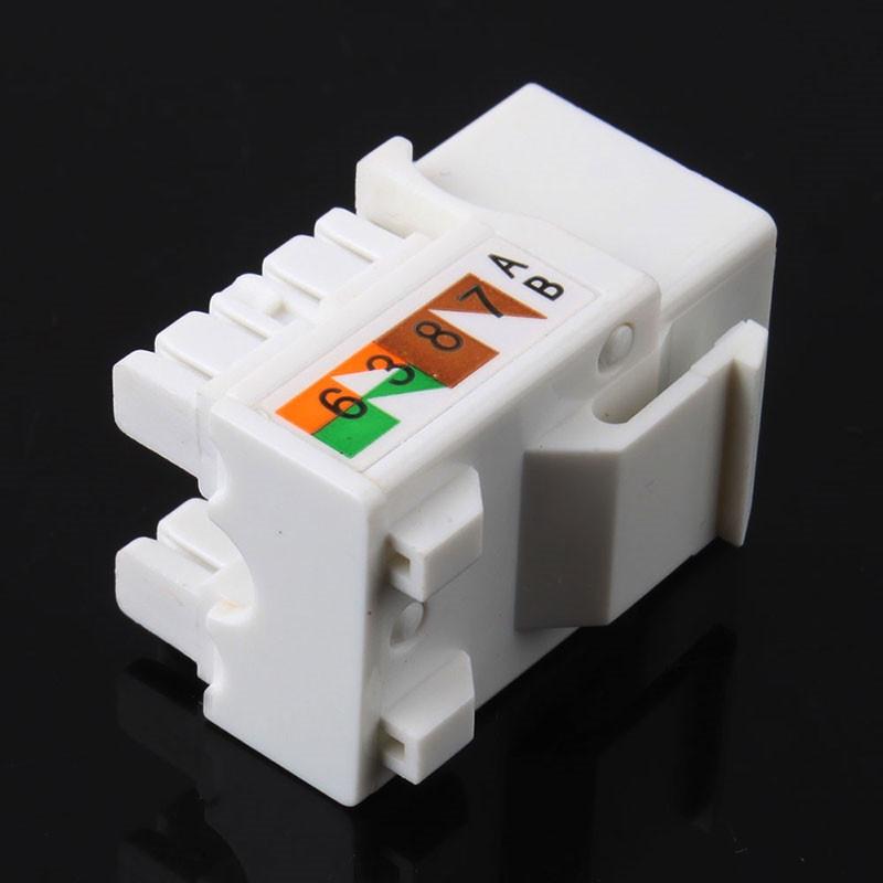 50 lot Keystone Jack Cat6 Blue Network Ethernet 110 Punchdown 8P8C RJ45