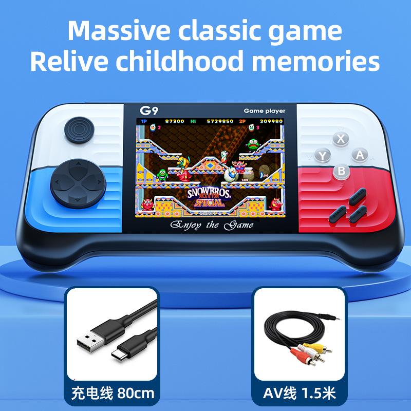 G9 3.0 inch Nostalgic Handheld Game Console 666 Free Games 8 bit Mini Portable Retro Game Player Machine Support TV Out Gamepads