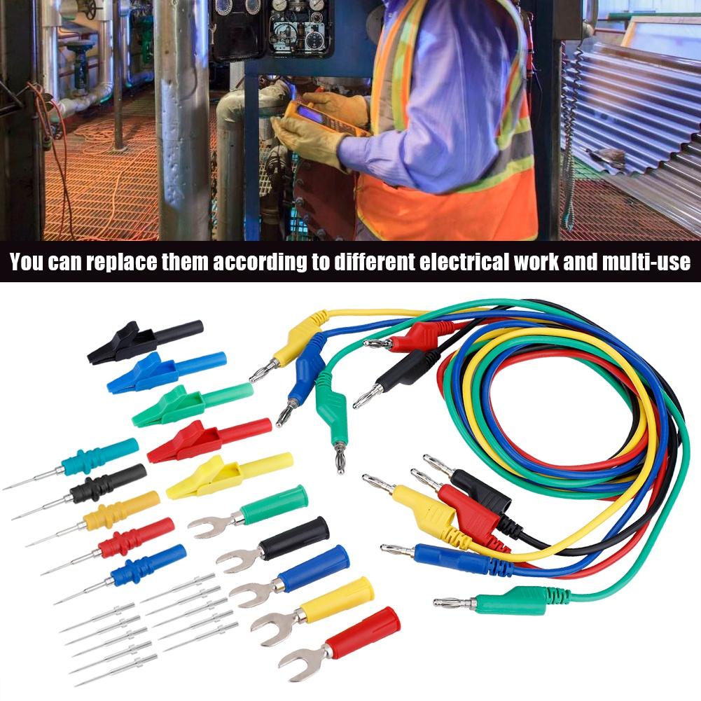 4mm Banana To Banana Plug Test Kit for Multimeter Crocodile Clip & U Type Probe (P1036B)