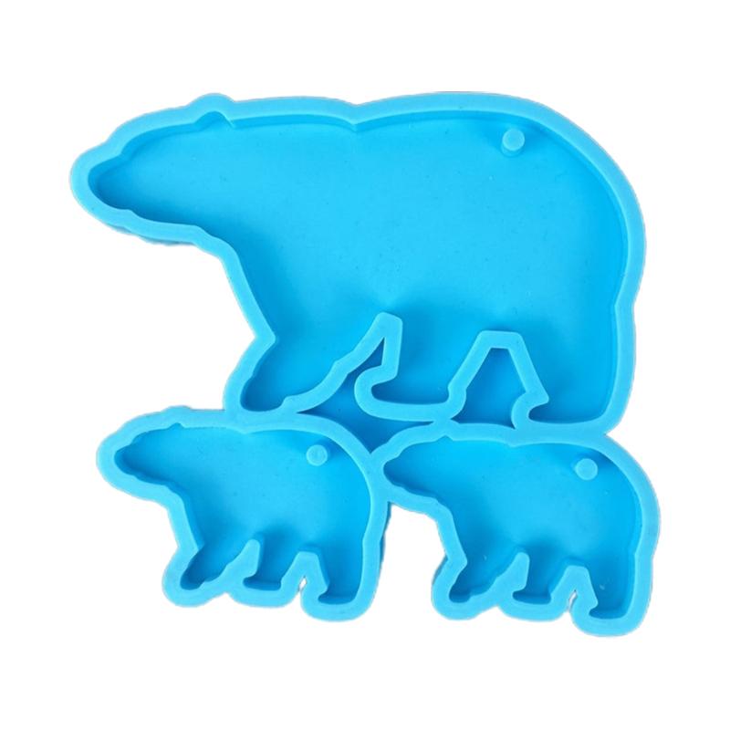 Handmade Necklace Earrings UV Resin Mold Animal Families Pendants Silicone Molds Animal Family Keychain Casting Mold