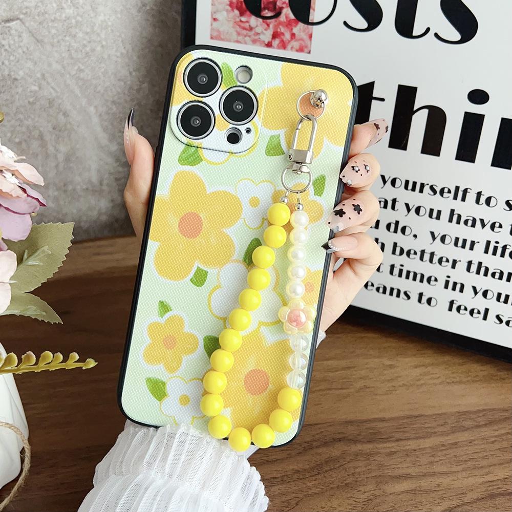 Kompatibles Blumenarmband Schmuckkette Handyhülle für itel A05S A70 A16 A33 A60