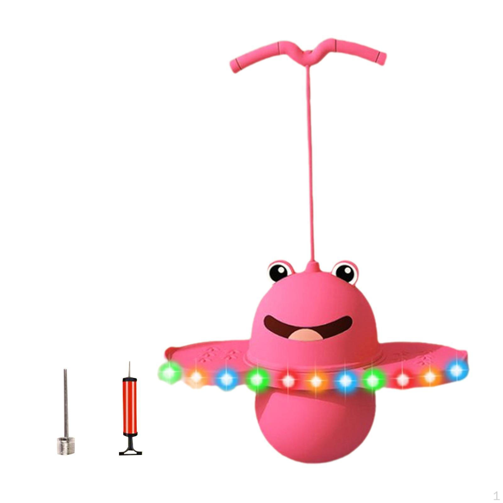 

Мяч-прыгун Pogo Jump, прыгающий, забавная лягушка с насосом, детская игрушка для прыжков в высоту, доска для игр розовый