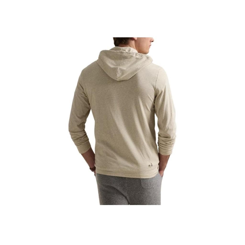 Polo Ralph Lauren Logo Embroidered Hooded Pullover Long Sleeve Sweatshirt Men Sweatshirt Beige 606356