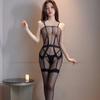 Crotchless Fishnet Bodysuit: Black, Transparent, Tempting Bedroom Wear