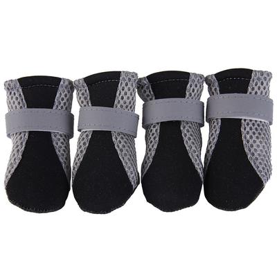 Super Soft Safe for Small Large Dogs Paw Protectors with Reflective Stripe Mesh Dog Shoes Pet Rain Boots Dog Boots Pet Supplies